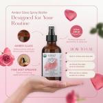 HBNO California Bottled Organic Rose Water for Face 4 fl oz (120ml) - USDA Certified Organic Rose Water Spray for Cleansing- Pure Rosewater for Hair - Rosewater Face Mist