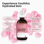 Organic Rose Water Face Mist with Aloe & Hyaluronic Acid