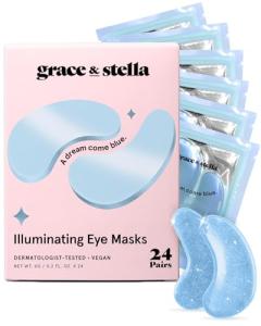 Vegan Blue Under Eye Gel Patches - 24 Pairs