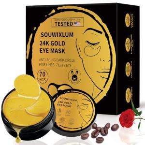 24K Gold Under Eye Patches for Puffiness