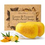 KlearBloom Lemon Turmeric Exfoliating Soap Bars