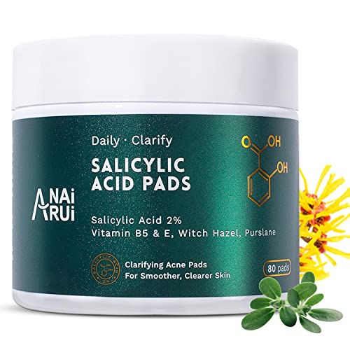 ANAI RUI Salicylic Acid Acne Treatment Pads, 80 Count