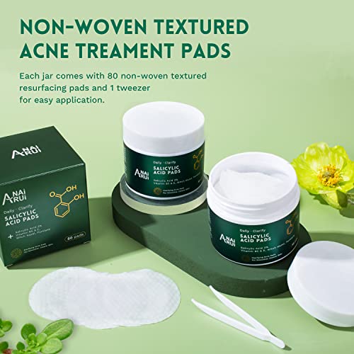 ANAI RUI Salicylic Acid Acne Treatment Pads, 80 Count