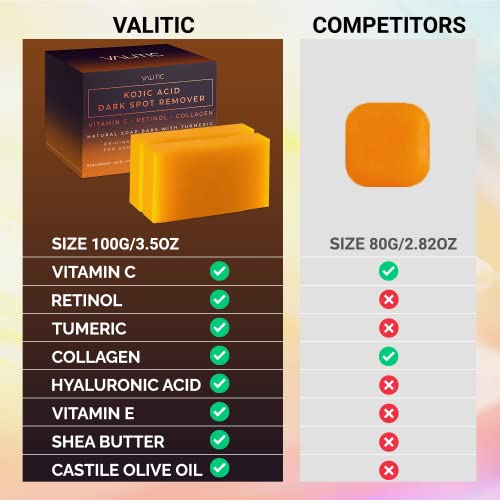 VALITIC Organic Dark Spot Remover Soap Bars (2 Pack)