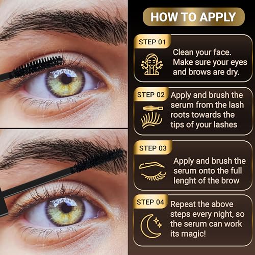 Organic Eyelash Growth Serum for Longer, Fuller Lashes