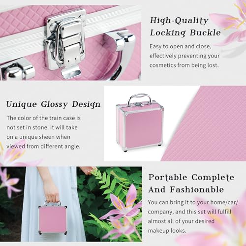 Organic Makeup Starter Kit for Teens: Pink Cosmetic Case