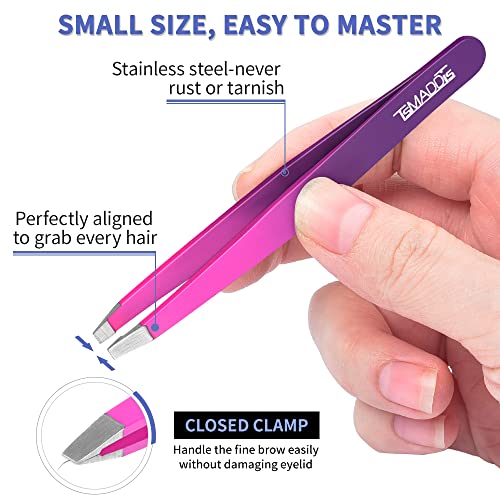 TsMADDTs Organic Eyebrow Tweezer Set, Precision for Women