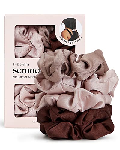Organic Satin Hair Scrunchies - Soft Silk Feel