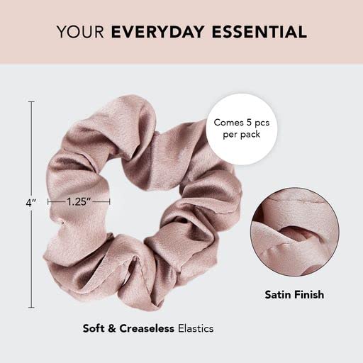Organic Satin Hair Scrunchies - Soft Silk Feel