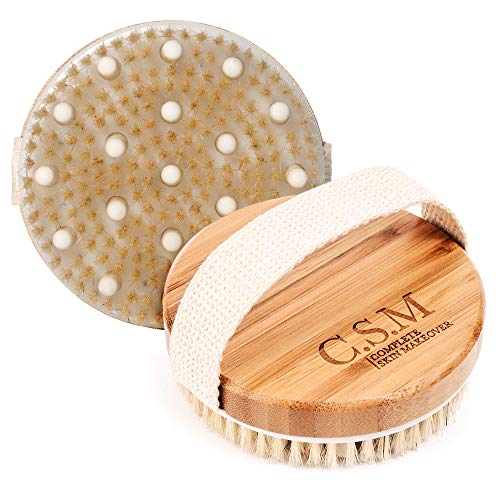 Natural Bristle Dry Body Brush for Skin Renewal
