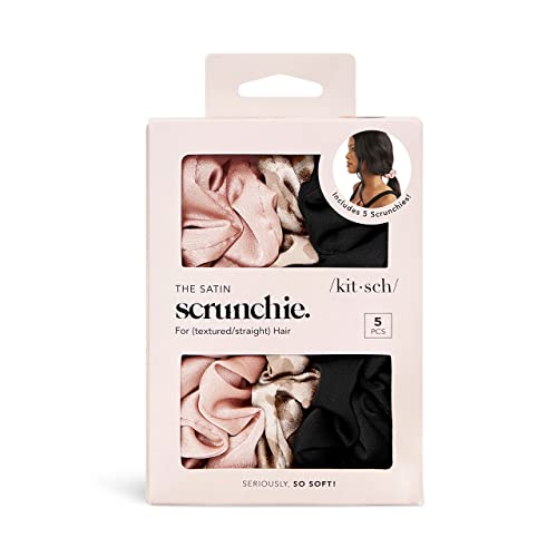 Organic Satin Hair Scrunchies - Soft Silk Feel