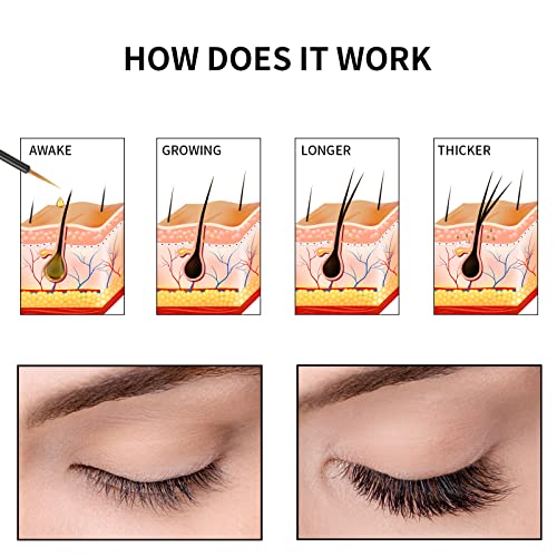 Organic Lash Growth Serum with Peptides, Irritation-Free Formula