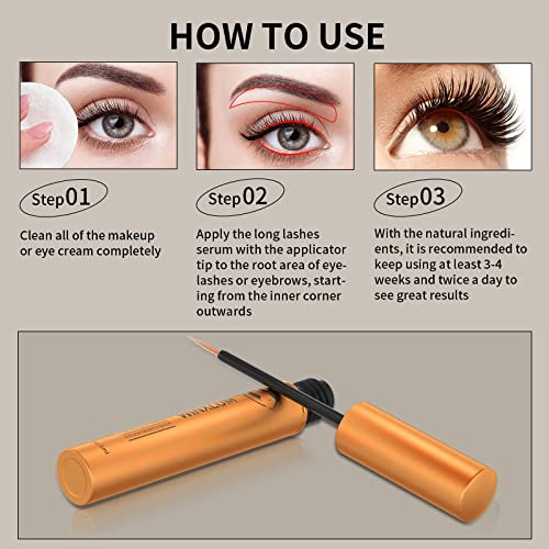 Organic Lash Growth Serum with Peptides, Irritation-Free Formula
