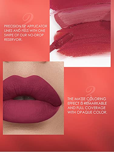 12pc Matte Liquid Lipstick & Liner Set - Nude