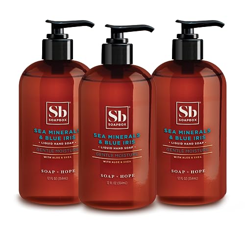 Organic Liquid Hand Soap, Sea Minerals & Blue Iris