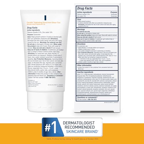 CeraVe Tinted Mineral Sunscreen with SPF 30