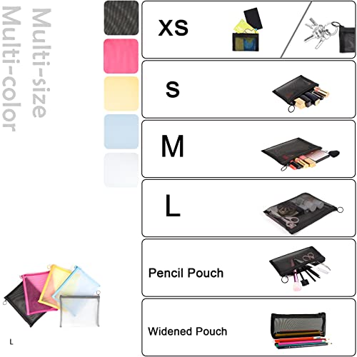 Organic Makeup Cosmetic Bags, Size L, 5-Piece Set