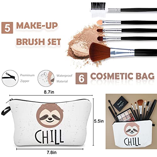 Organic Makeup Kit - Eyeshadow Palette, Brushes, Pencil