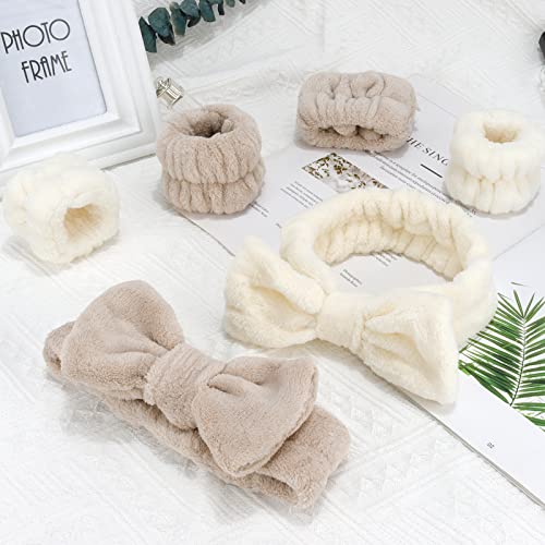 Organic 6PCS Spa Headband and Wristband Set