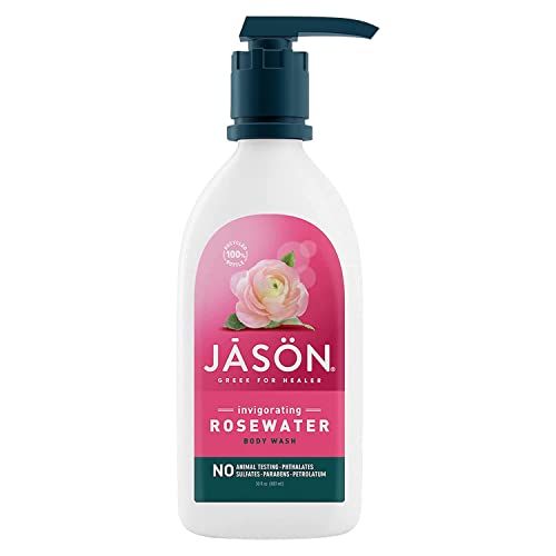 Jason Natural Invigorating Rosewater Shower Gel, 30 Oz