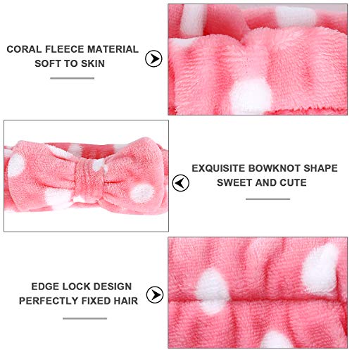 Organic Soft Coral Fleece Makeup Headbands - 6 Pack
