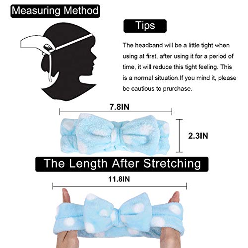 Organic Soft Coral Fleece Makeup Headbands - 6 Pack