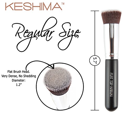 KESHIMA Flat Top Kabuki Foundation Brush - Organic makeup