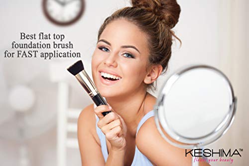 KESHIMA Flat Top Kabuki Foundation Brush - Organic makeup