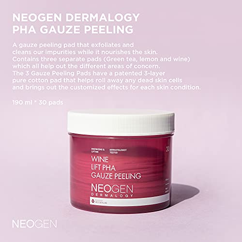 NEOGENLAB Wine Lift PHA Gauze Peeling Pads- Organic Makeup