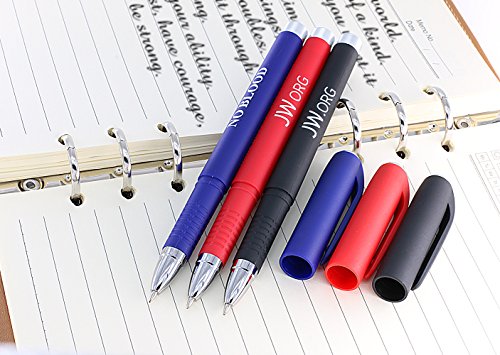 JW.org Logo Pens 12 Pack - Blue, Black, Red