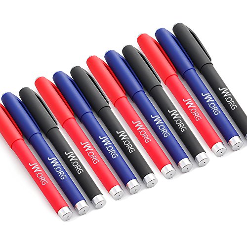 JW.org Logo Pens 12 Pack - Blue, Black, Red