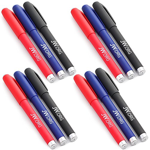 12 JW.org Logo Pens in Blue, Black, Red