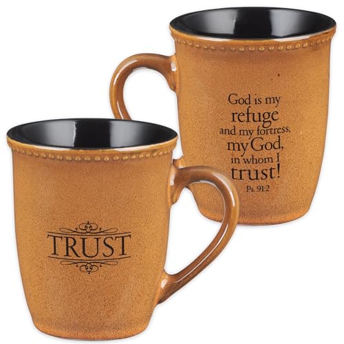 Trust - Psalm 91:2 Stoneware Scripture Coffee Mug