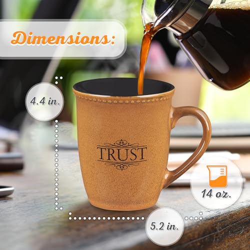 Trust - Psalm 91:2 Stoneware Scripture Coffee Mug