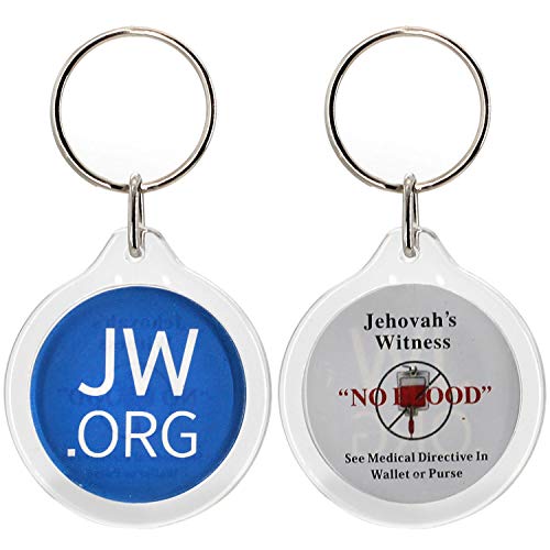 JW.org No Blood Round Key Chain - 20 Pack