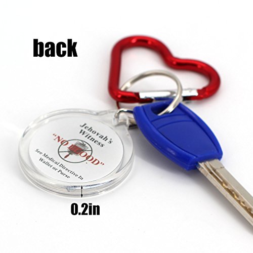 JW.org No Blood Round Key Chain - 20 Pack