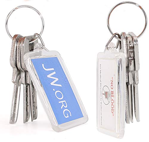 Jw.org No Blood Double Sided Key Chain - 20 Pieces