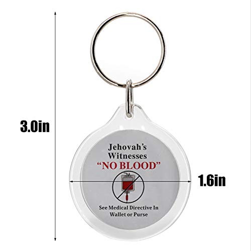 JW.org No Blood Double Sided Key Chain Set