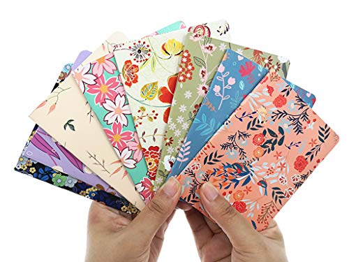 Floral Mini Notebook Set with 8 Patterns