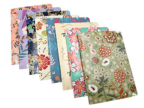 Floral Mini Notebook Set with 8 Patterns