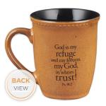 Trust - Psalm 91:2 Stoneware Scripture Coffee Mug