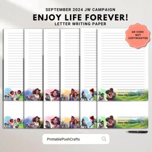 Enjoy Life Forever Letter Writing Paper - September 2024
