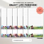 Enjoy Life Forever Letter Writing Paper - September 2024