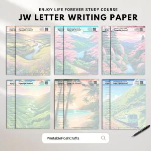 JW Letter Writing Paper: Enjoy Life Forever Template