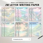 JW Letter Writing Paper: Enjoy Life Forever Template