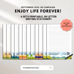 Enjoy Life Forever JW Letter Writing Paper