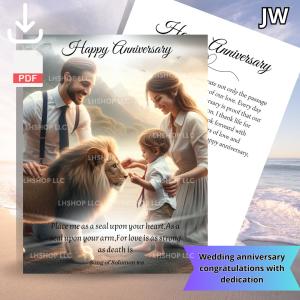 JW Wedding Anniversary Card with Bible Verse