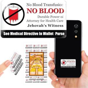 No Blood Transfusion 3D Stickers - 26 Pack