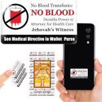 No Blood Transfusion 3D Stickers - 26 Pack