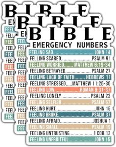Bible Emergency Numbers Inspirational Sticker Set